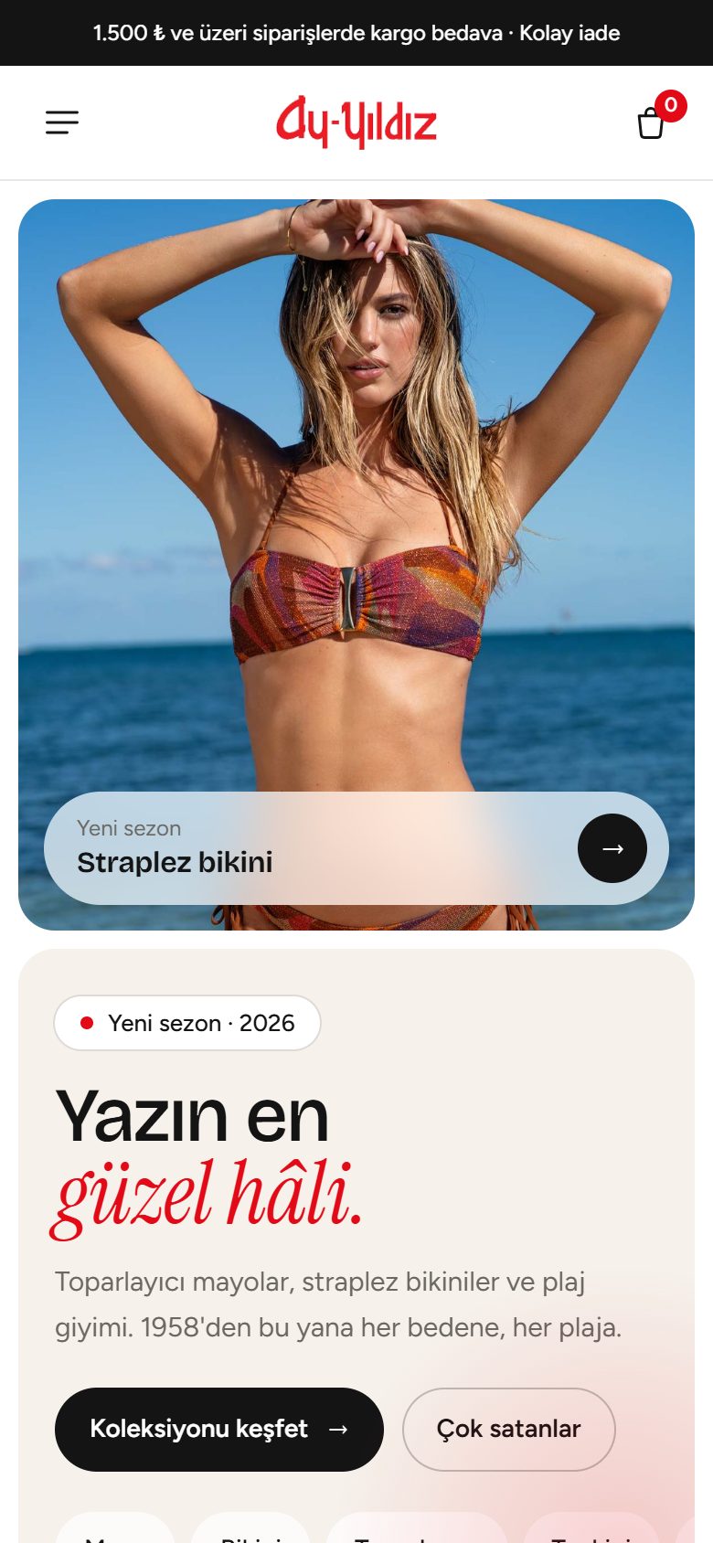 Plaj giyim teması mobil
